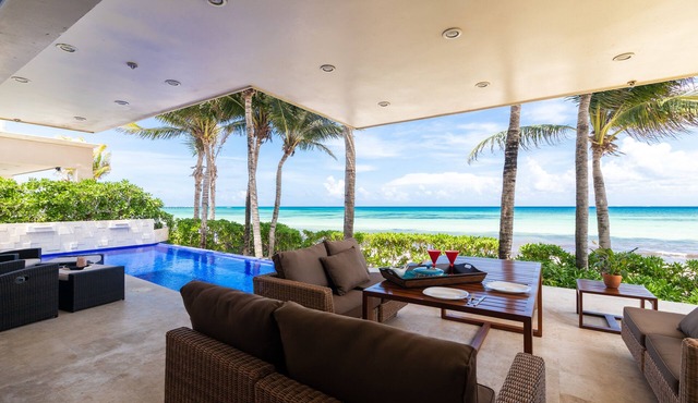 3 BDRM Oceanfront house with private pool- Playacar phase 1 in Playa del Carmen