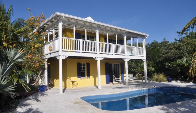 A colourful, Caribbean retreat, a short walk to stunning Pelican Beach, Leeward.