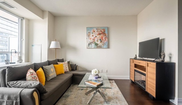 GLOBALSTAY. Elegance in peonies 23 Floor 1Br. Free Parking in Toronto/Canada