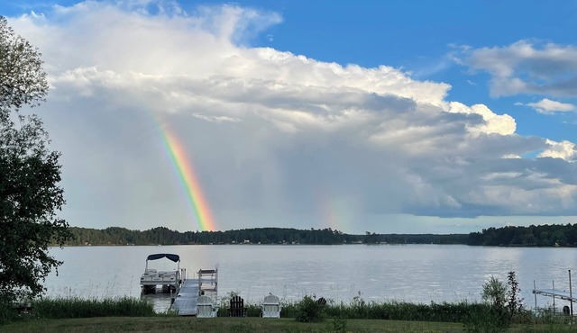 Lake Nebagamon lake front home with private dock, short walk from Dairy Queen. in Lake Nebagamon