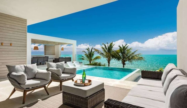 Luxury Oceanfront Villa Steps From the Water