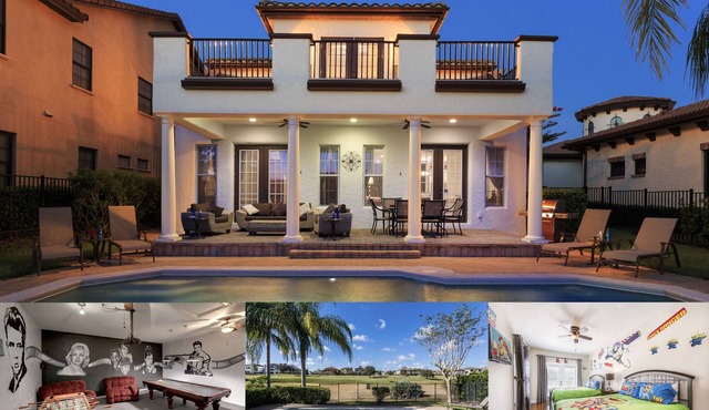 ⭐️ The Mediterranean Villa Orlando 😀 DISNEY ⭐️ Private Pool & Games Room in Orlando